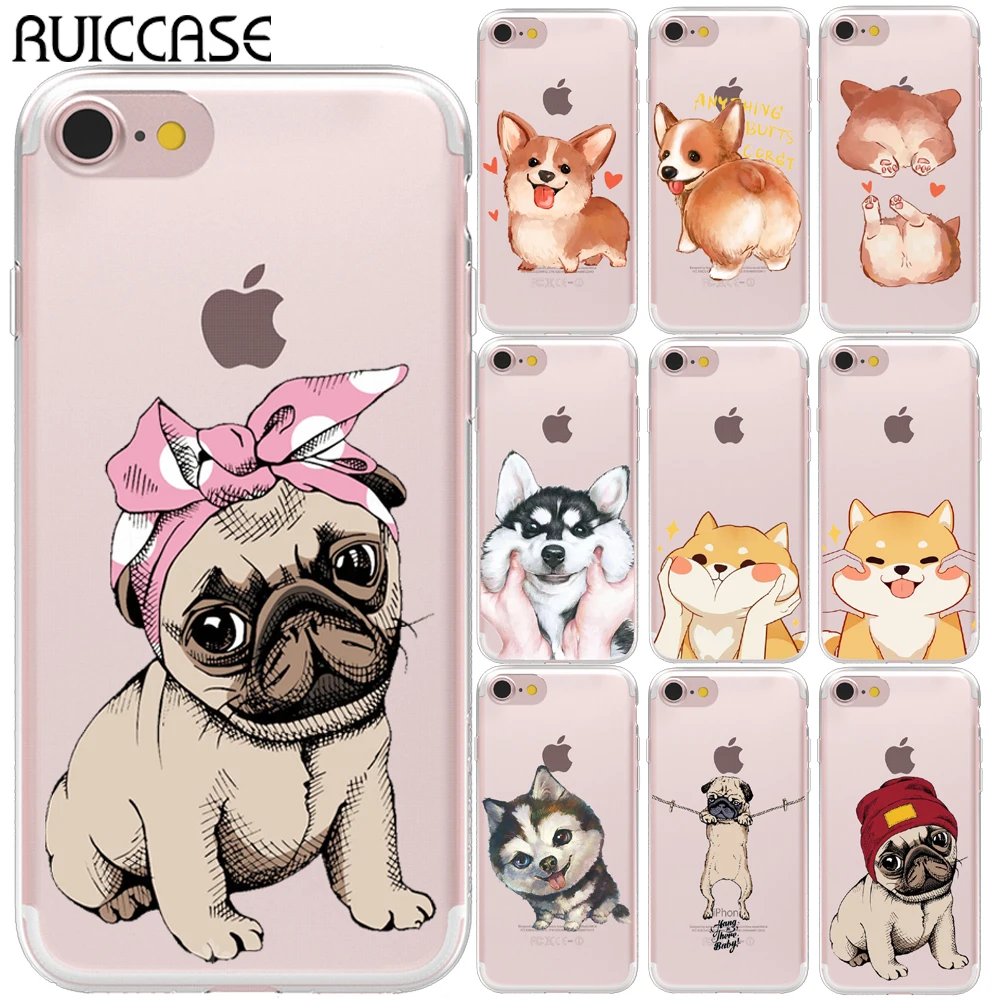 Чехол для iPhone 11 Pro Max 5 5S SE 6 6S 7 8 Plus XR X XS Pug Dog