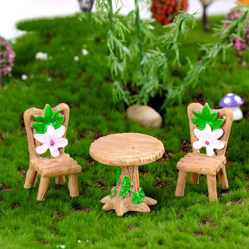 3 шт./компл. миниатюрные настольные стулья фигурки DIY аксессуары для дома