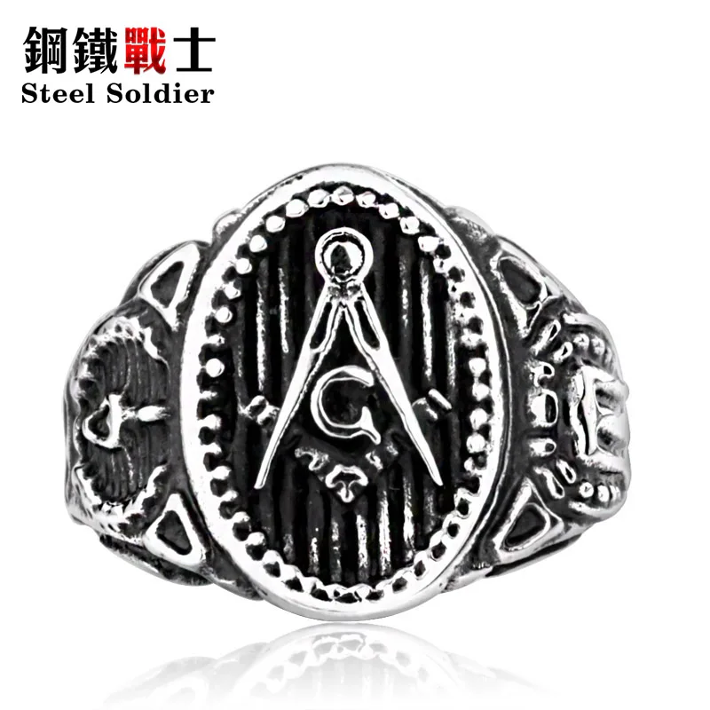 Мужское масонское кольцо из нержавеющей стали 316l|jewelry mood ring|jewelry silver ringring |