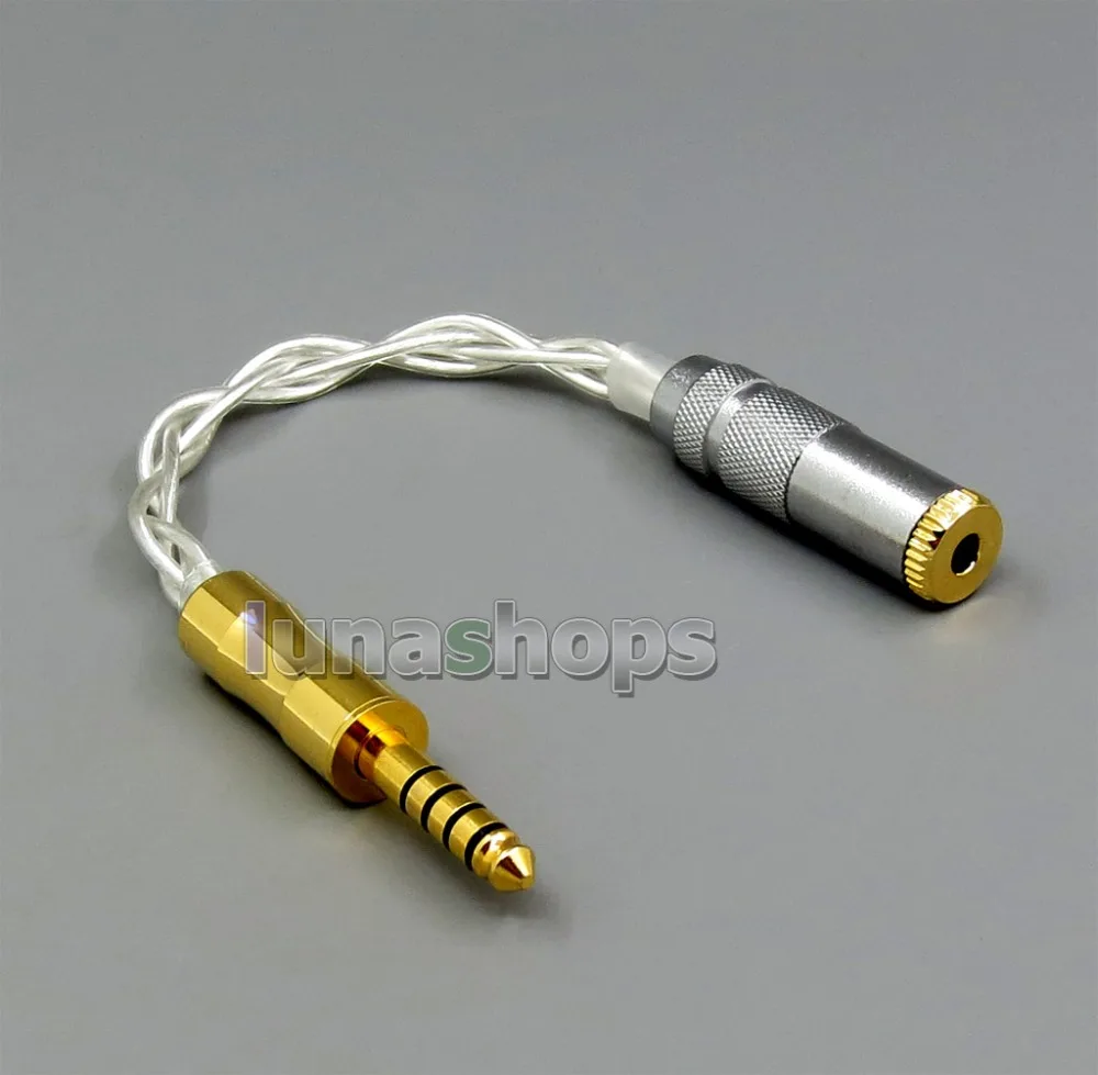 LN006088 серебро Экранирование 4 мм кабель для наушников sony PHA 2A NW WM1Z WM1A AMP плеер до 3 5
