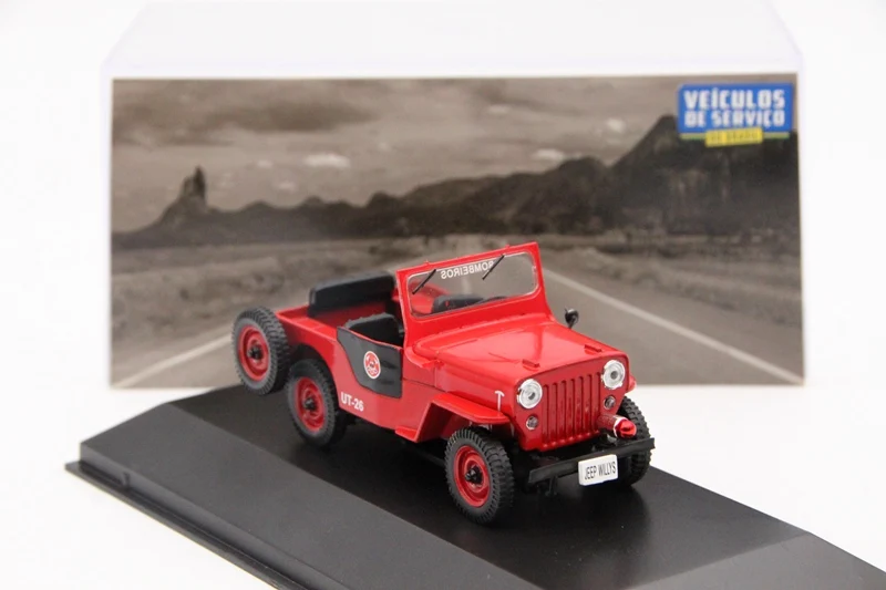 IXO алтайя 1:43 Масштаб джип Willys Corpo De Bombeiros Авто литье под давлением модели игрушки автомобиль Коллекция Красный