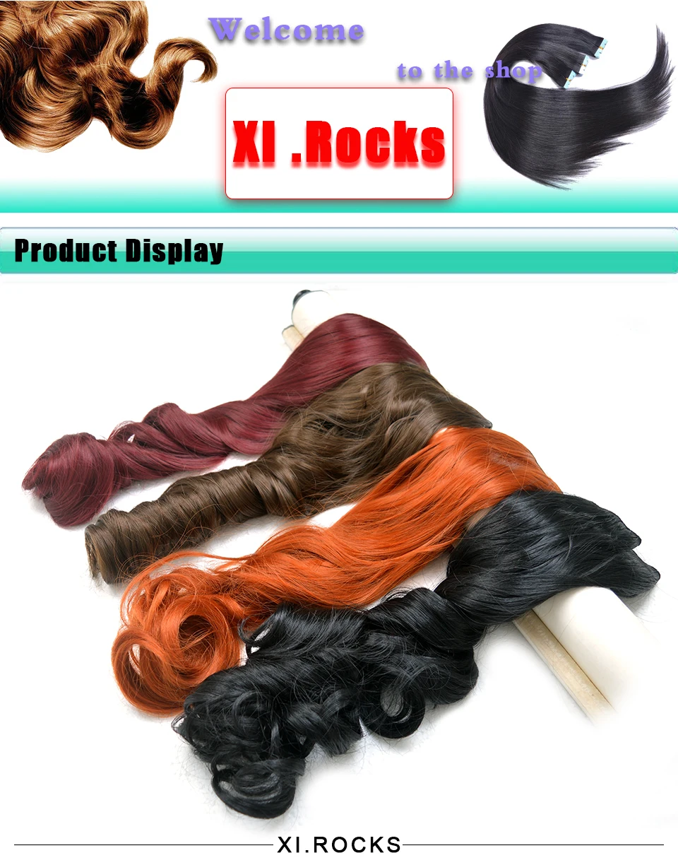Wjj12070/1 p Xi Rocks вьющиеся волосы на заколках для наращивания парик Синтетический для женщин 70 см Длинные накладные волосы натуральные толстые парики для наращивания