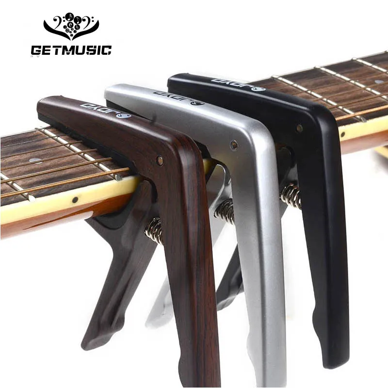 

Цветной красивый высококачественный пластиковый гитарный каподастр для 6 струн Gutiar, деревянный или электрический черный, серебристый, дере...