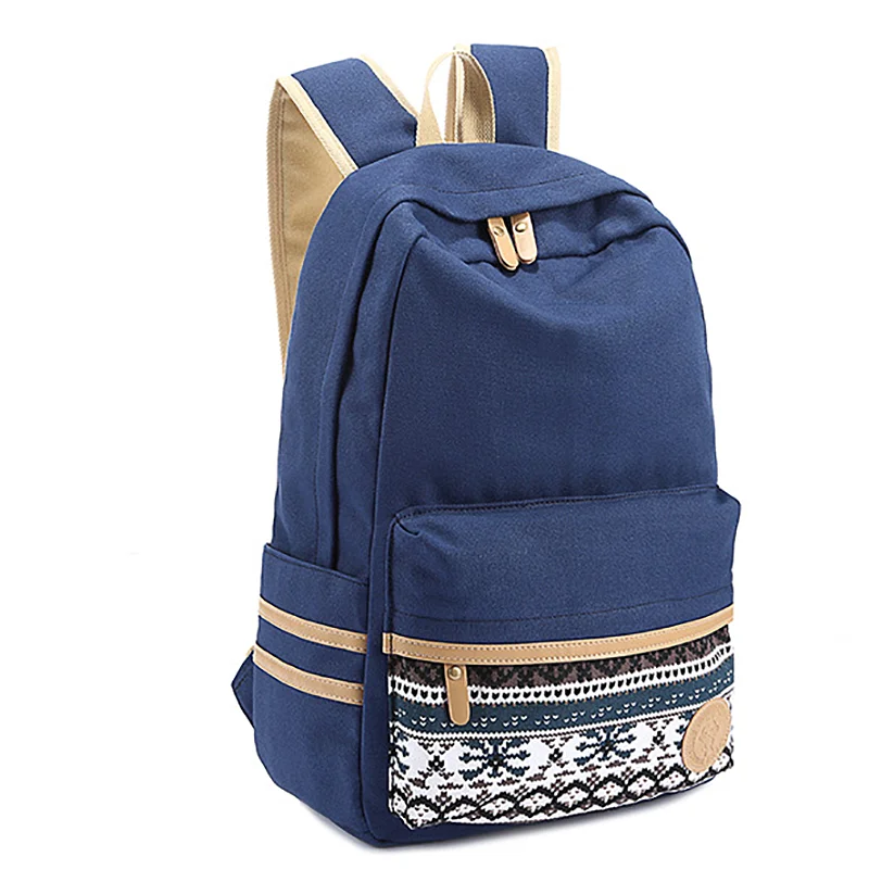 Победитель в Корейском стиле печати холст рюкзак студент Школьные ранцы для