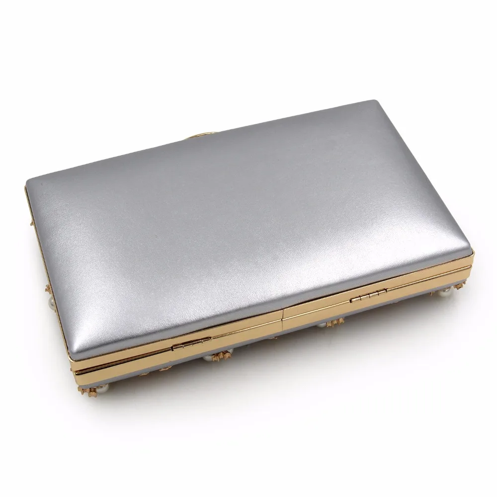 Дизайнерский женский клатч с бусинами и аппликацией вечерние сумки цепочкой