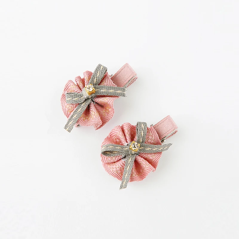 4 Color Handmade Cute Fabric Flower Hair Clips For Baby Girls Dots Hairpins Accessories Children Kids | Детская одежда и обувь