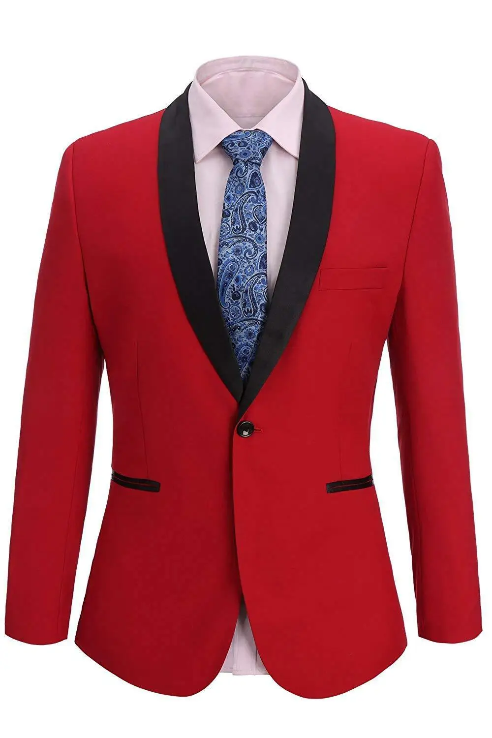 Red Suit Black Lapel Men Wedding Slim Fit jacket Coat Tuxedo Groomsman Custom custom made to measure men suit bespoke black tuxedo with red edge and red vest
