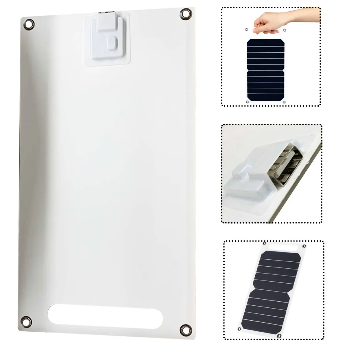 

10W 20W 30W 50W Solar Panel Pad 5/12/18V Solar Cells Poly Solar Panel Battery Controller for Motorhome Car Yacht RV Boat