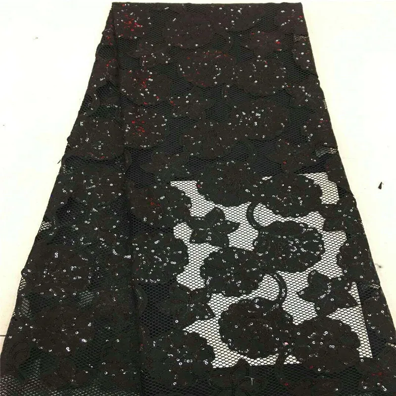 2018 New African French Wine Color/ Sequins Lace Fabric High Quality Tulle with For Wedding | Дом и сад