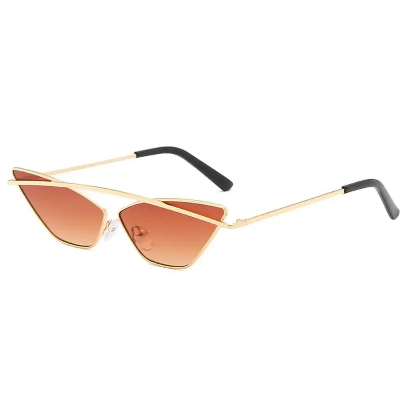 Light Brown Винтажные маленькие солнцезащитные очки кошачий глаз женские модные стильные женские оттенки Ретро кошачий глаз солнцезащитные очки женские - Цвет оправы: Light Brown