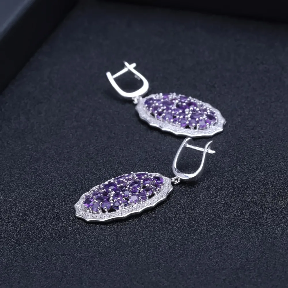 Женские Балетные серьги gemb's 9.49Ct натуральный аметистовый драгоченный камень