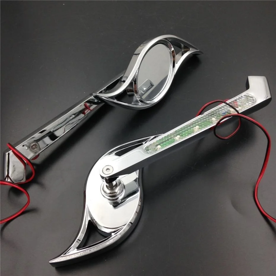 

Pair Universal Motorcycle Frame Style Rearview Side Mirrors Motorbike Rear View Mirror accessories For Harley Dyna Wide Glide