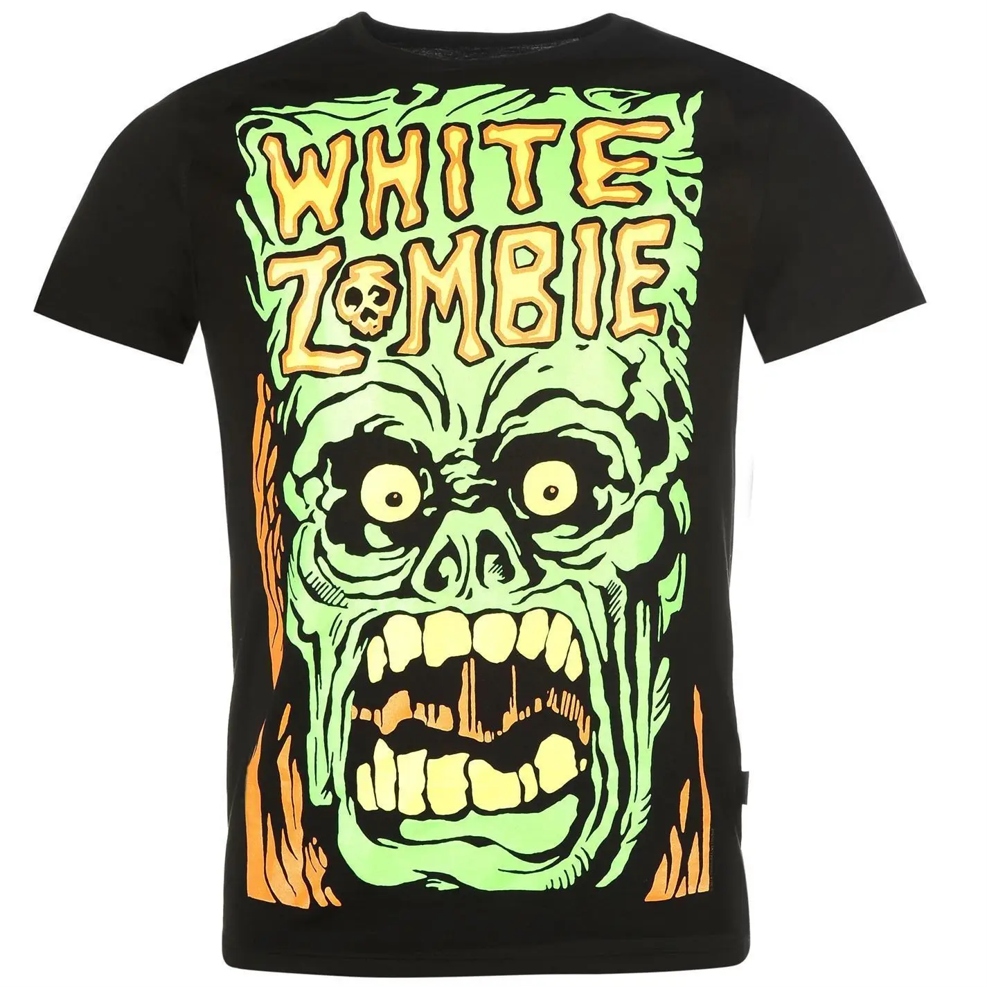 White Zombie Monster Yell T-Shirt Mens Black Casual Wear Top Tee Shirt Short Sleeve Hipster Tees top tee | Мужская одежда