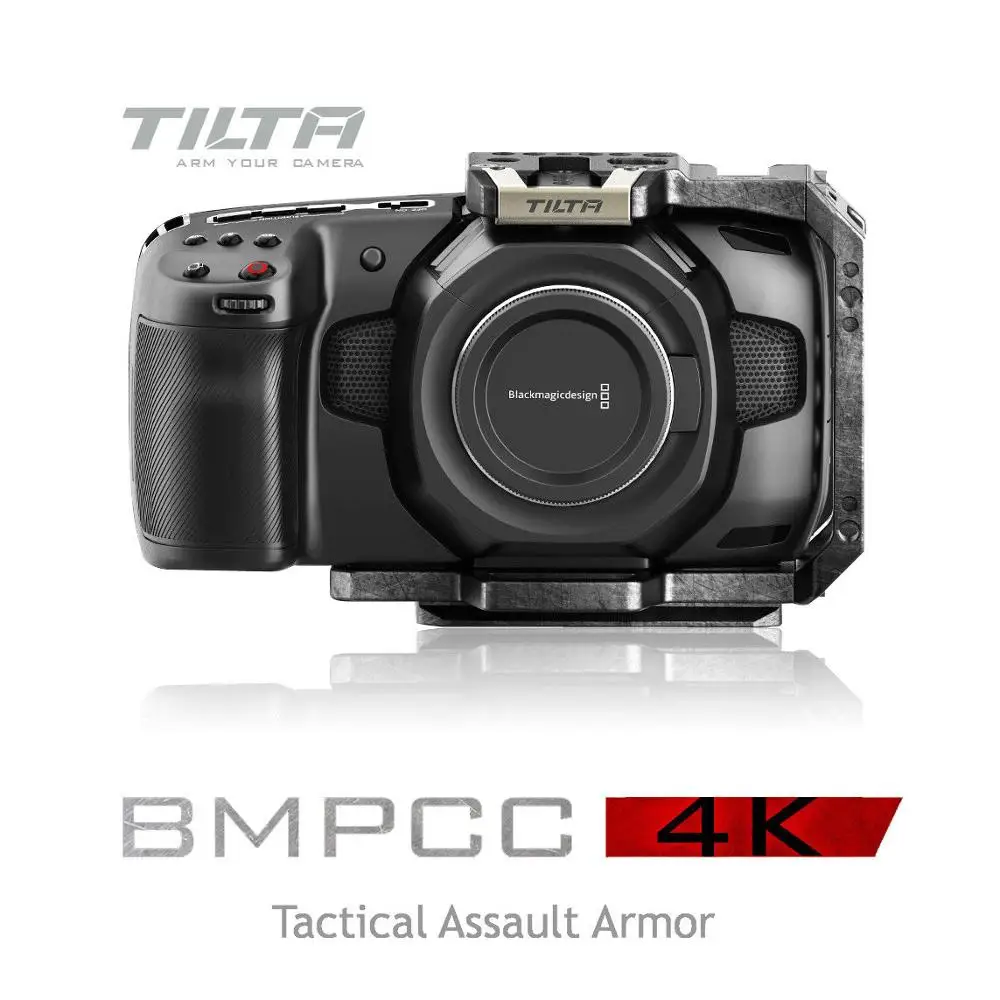 Tactical Grey TILTA TA-T01-HCC BMPCC 4K Половина Клетка для камеры Blackmagic Pocket cinema camera 4K - Цвет: Tactical Grey