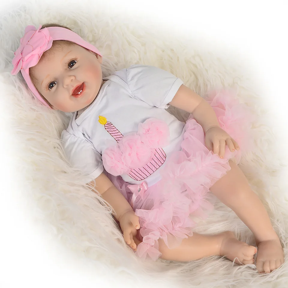 Кукла новорожденная Мягкая силиконовая 55 см|baby reborn dolls|doll rebornreborn dolls |