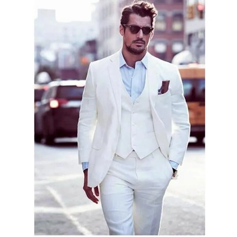 

High Quality Man Wedding Suits Formal Wear Groom's Tuxedos Best Man Prom Party Suit Custom Made ( jacket+pants+vest)
