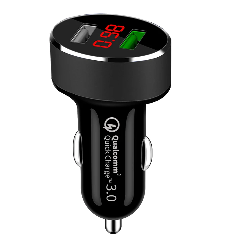 Color 5 CRDC автомобильное зарядное устройство Quick Charge 3,0+ 3.1A USB быстрое зарядное устройство для телефона Алюминиевый светодиодный QC 3,0 Автомобильное зарядное устройство для Xiaomi iPhone X samsung и т. Д - Тип штекера: Color 5