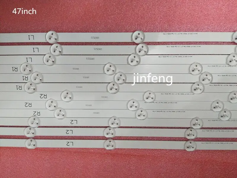 (New Kit) 12pcs/set R1 L1 R2 L2 47&quotLED backlight bar Replacement for LG 47LN519C 6916L-1174A 6916L-1175A 6916L-1176A 6916L-1177A |