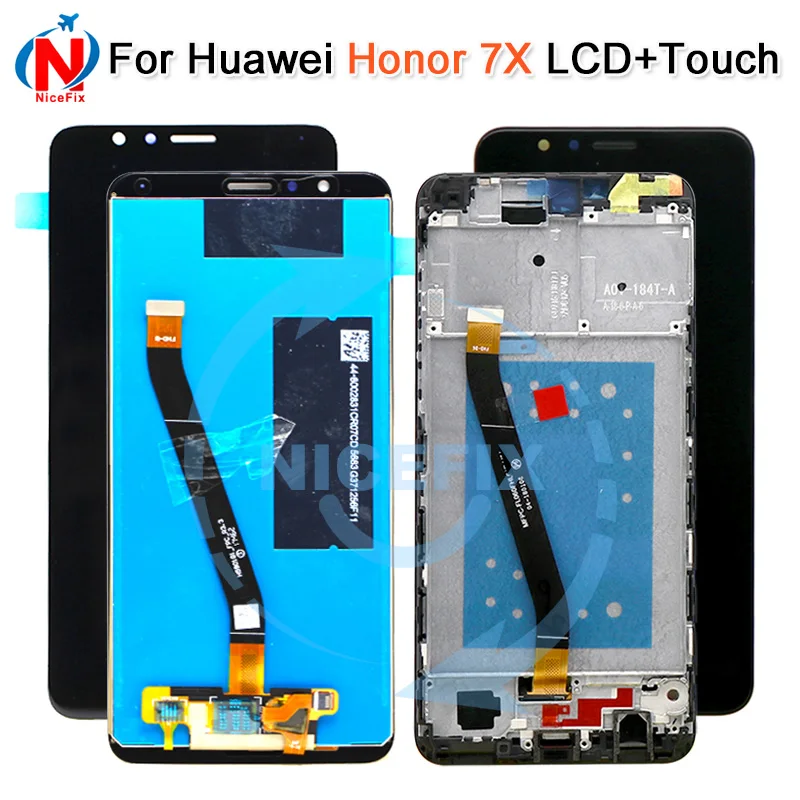 AAA Quality LCD With Frame For Huawei Honor 7X Lcd Display Screen Replacement Digiziter Assembly BND-TL10/AL10/L21 | Мобильные
