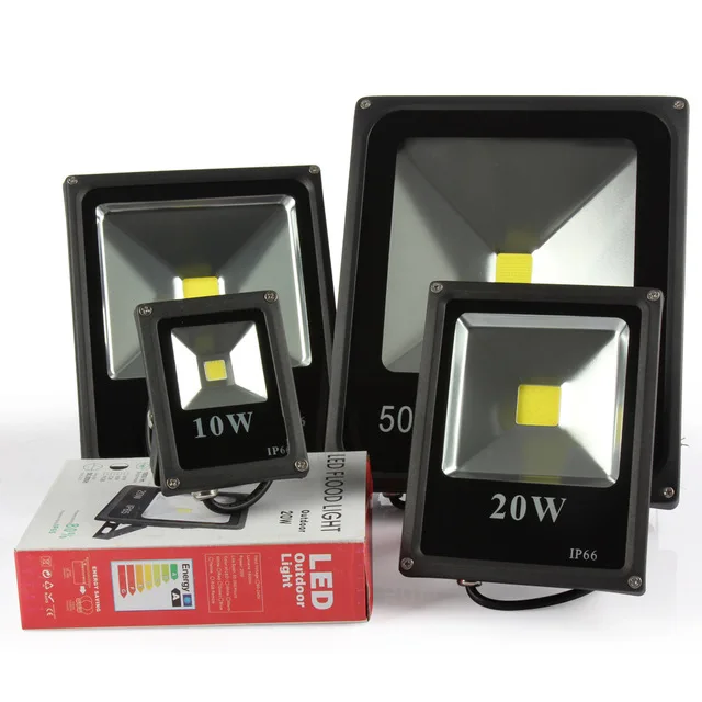 

ultrathin LED flood light 10W 20W 30W 50W Black AC85-265V waterproof IP65 Floodlight Spotlight Outdoor Lighting Free shipping