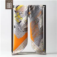 Новое поступление, элегантные шарфы 90*90 см, чистый шелк, саржа, ручная работа, рулон шали, обертка для женщин, высокое качество - Цвет: as picture