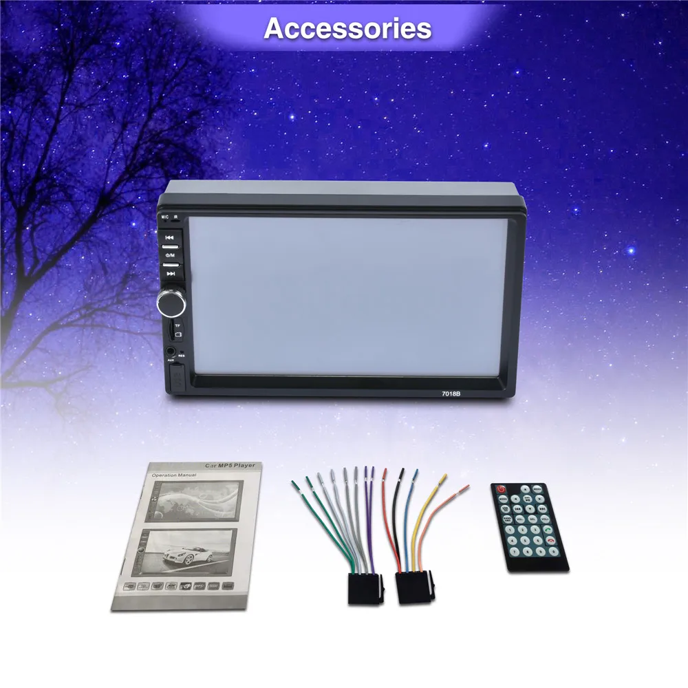 2 DIN 7 ''дюймовый ЖК дисплей сенсорный экран автомобиль радио плеер Поддержка