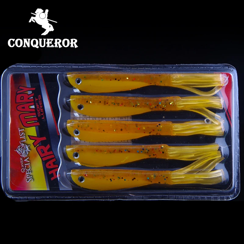 Conqueror новая яркая Мягкая приманка черви искусственная рыболовная Jig swim Shad