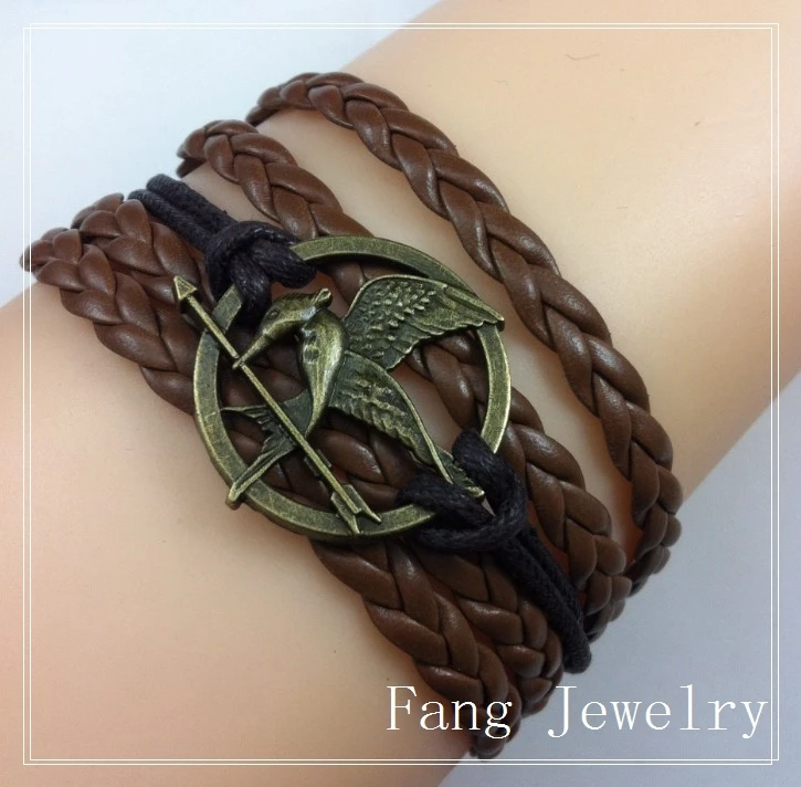 2014 direct selling limited 5pcs infinity owls & branch/leaf and lovely bird charm bracelet in wax cords leather braid 7346|bracelet cuff|bracelet