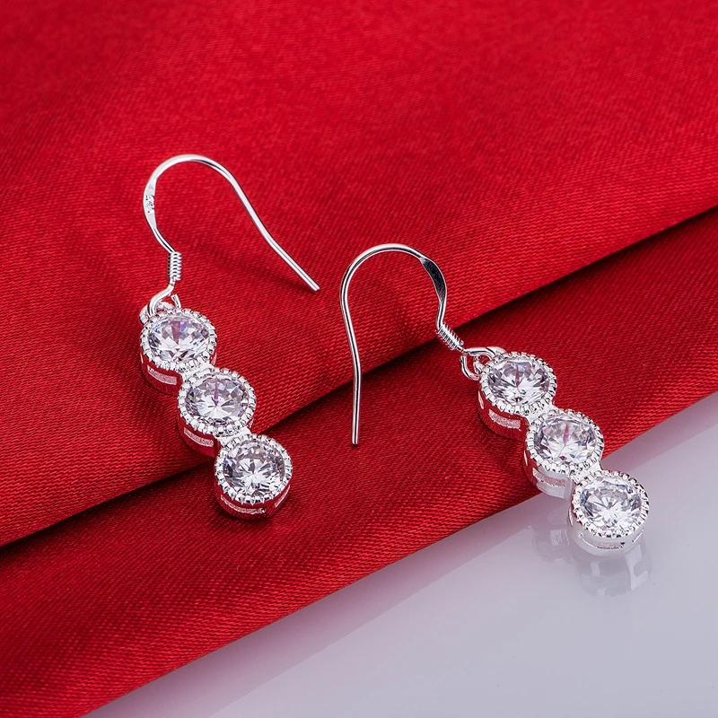 Серьги с серебряным покрытием 925 ювелирные изделия для женщин серебряные серьги