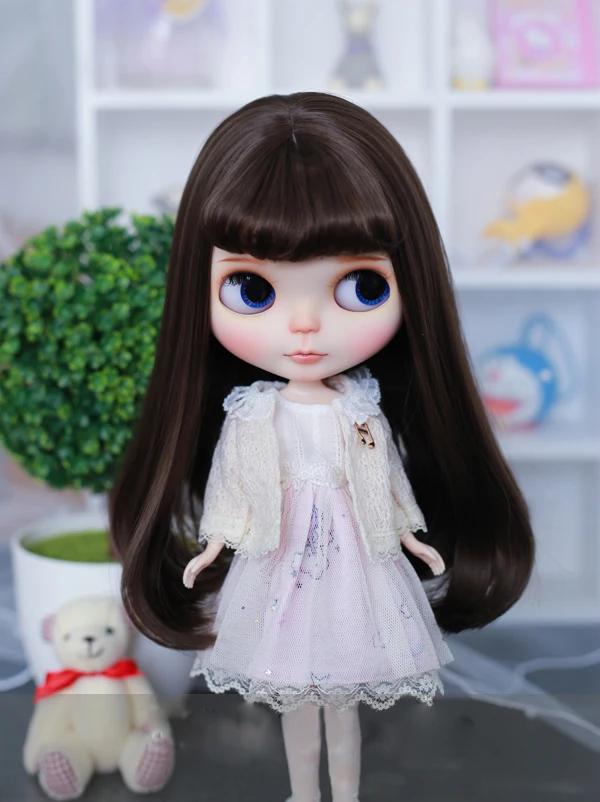 Blyth кукла Мода Длинные волосы с воздушной челкой подходит для Блит куклы 1/6 1/4 1/3 BJD куклы волосы куклы аксессуары
