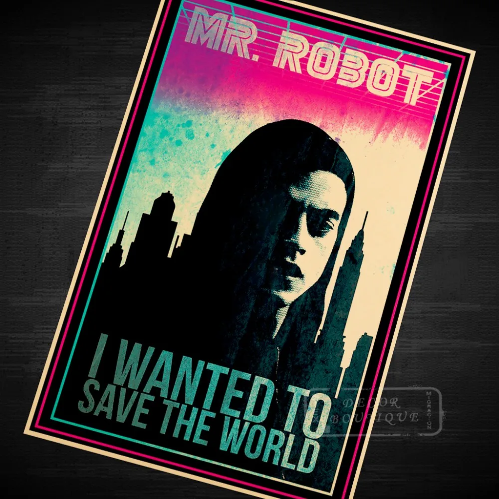 Sci-fi Mr Robot propagation классический винтажный Ретро Крафт-плакат декоративный DIY