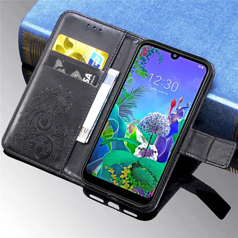 Q60 Флип Бумажник чехол для LG Q60 чехол Q 60 чехол для телефона из искусственной кожи для LG Q60 q 60 3D крышка тиснения Fundas Capa