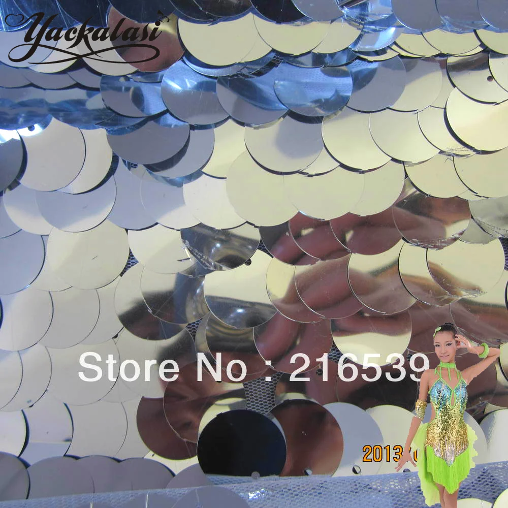 Большая пайетка с пайетками 18 мм ткань вышивкой золотые и серебряные толстые