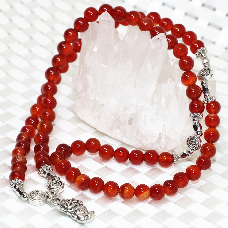 Сердолик из натурального красного камня круглые Многослойные браслеты 6 мм оникс