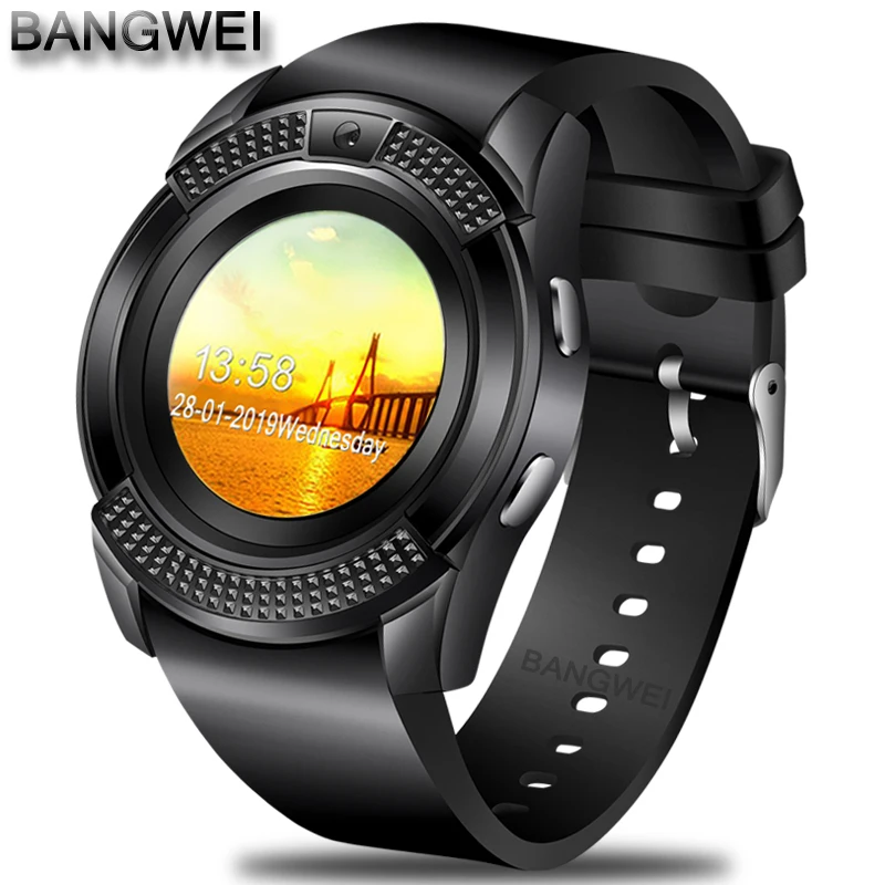 Смарт часы наручные для мужчин и женщин поддержка с камерой Bluetooth SIM TF карта Smartwatch