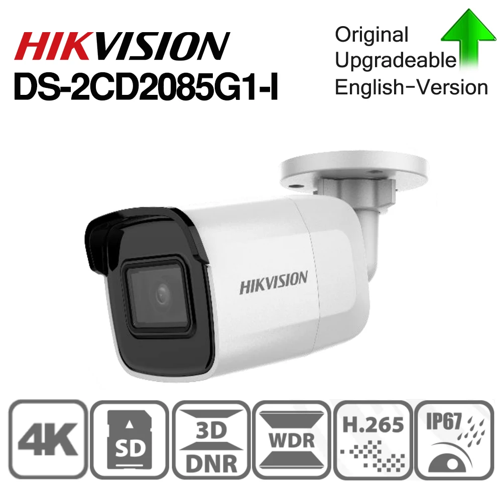 Hikvision Darkfighter оригинальный DS 2CD2085G1 I 8MP 20fps пуля сети CCTV IP камера H.265 + POE WDR слот для SD