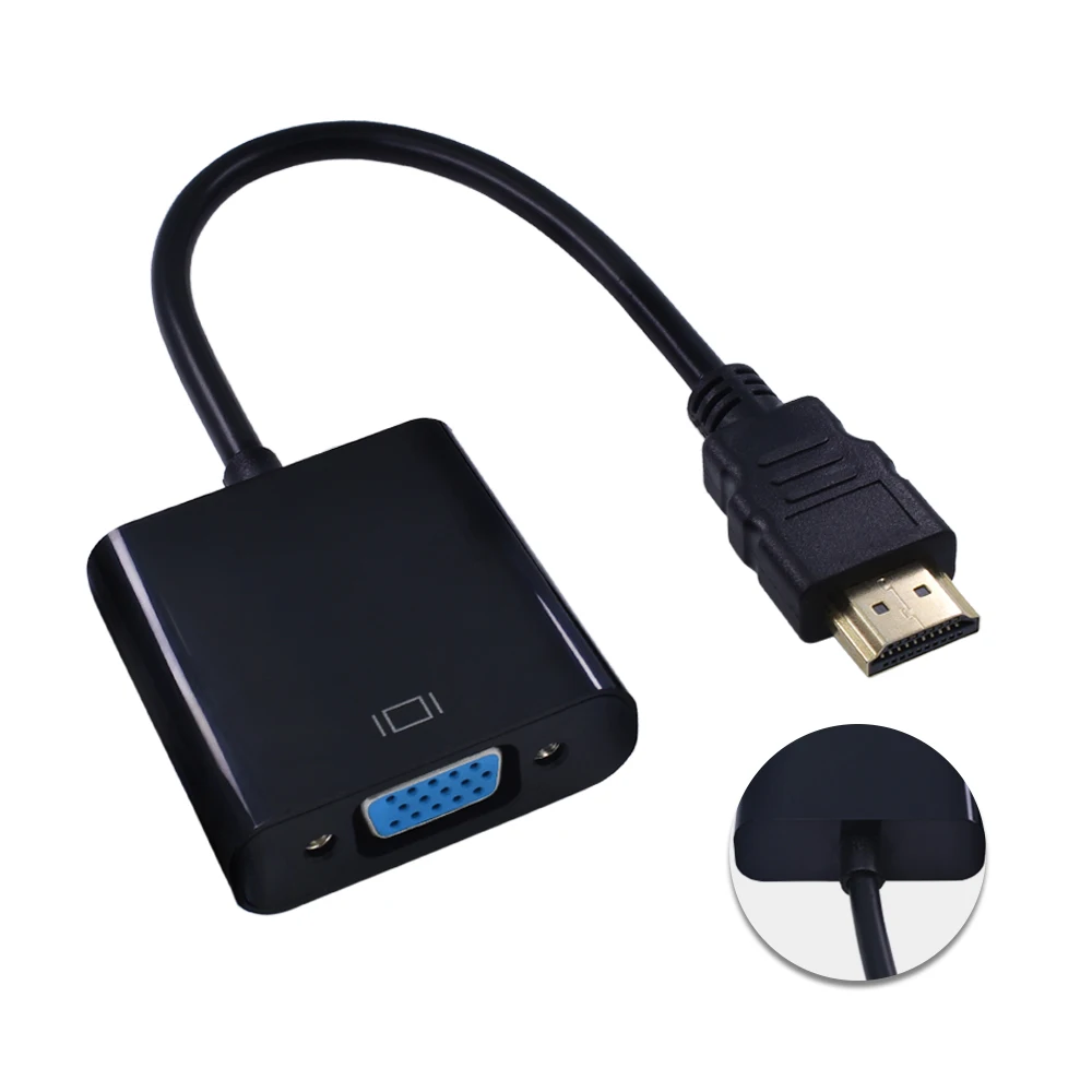 Адаптер TISHRIC HDMI совместимый с VGA преобразователь цифрового сигнала в аналоговый