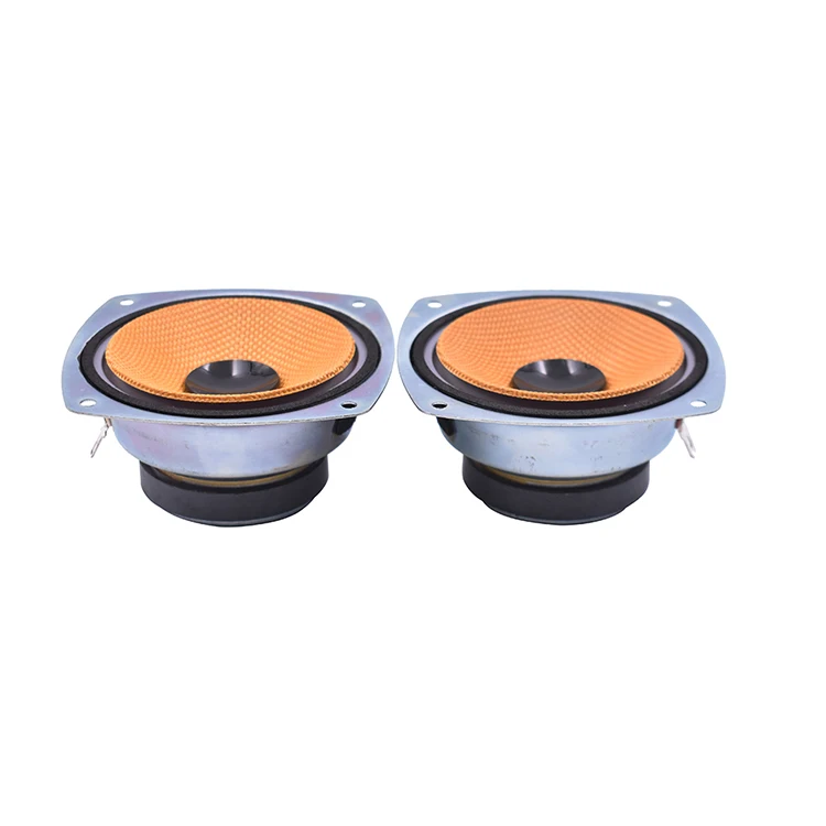 Silver and yellow Tenghong 2 шт. 3 дюймовый звуковой динамик 8 Ом 30 Вт медиантный динамик рупорный тканый горшок Громкий динамик для домашнего кинотеатра аудио автомобильный динамик s - Цвет: Silver and yellow