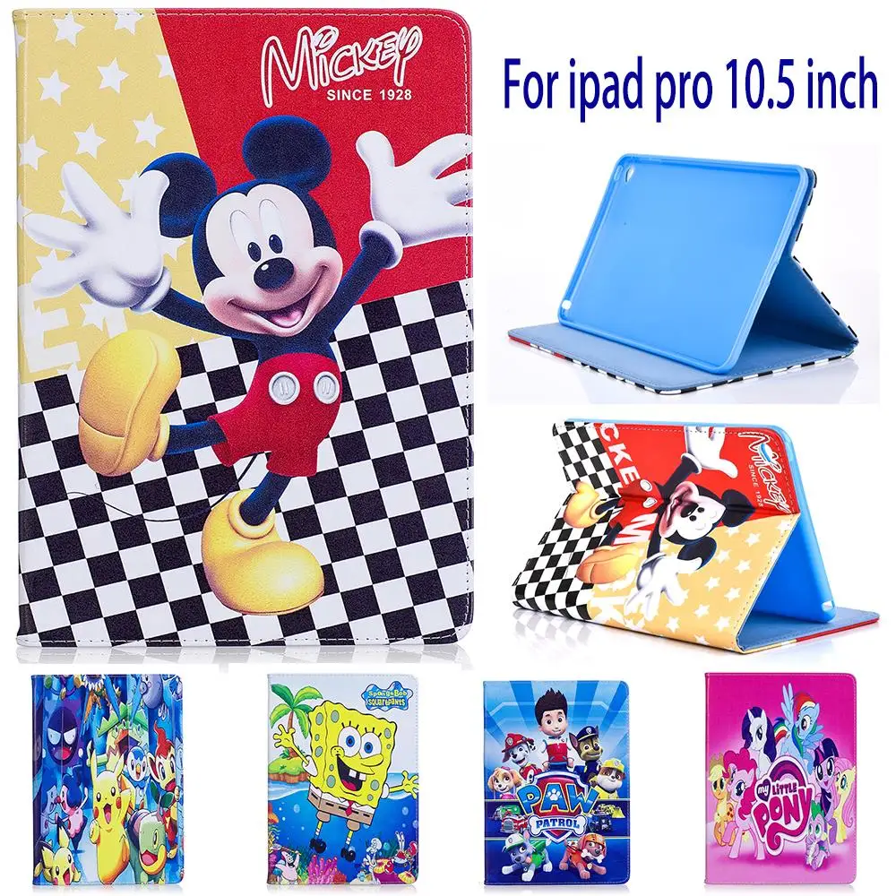 Модный чехол подставка smart Cover для Apple iPad Pro 10 5 A1701 A1709 картонная коробка Микки
