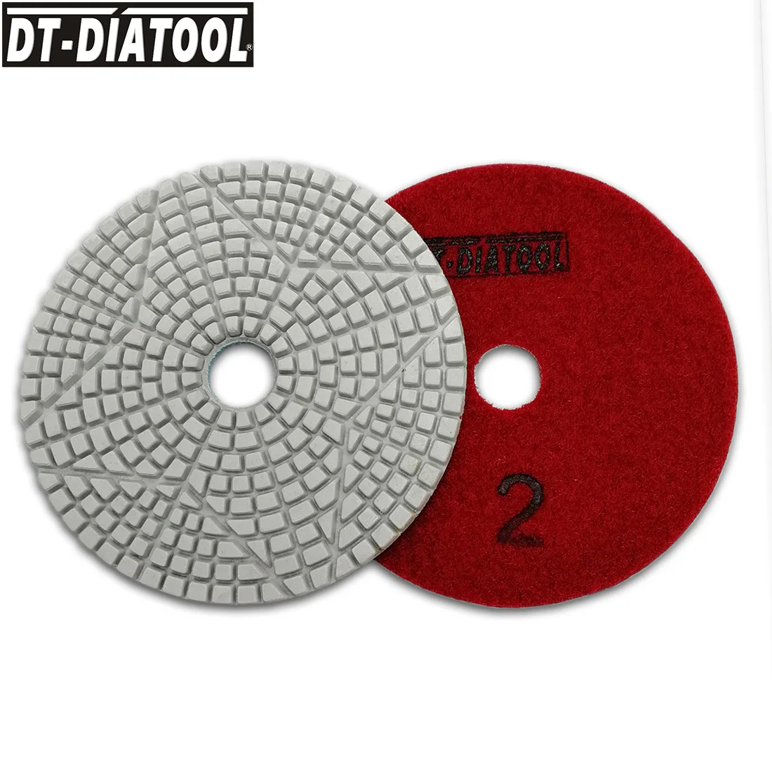 DT-DIATOOL 2 комплекта/6 шт диаметр 100 мм/4 "3 шага влажные Алмазные полировальные