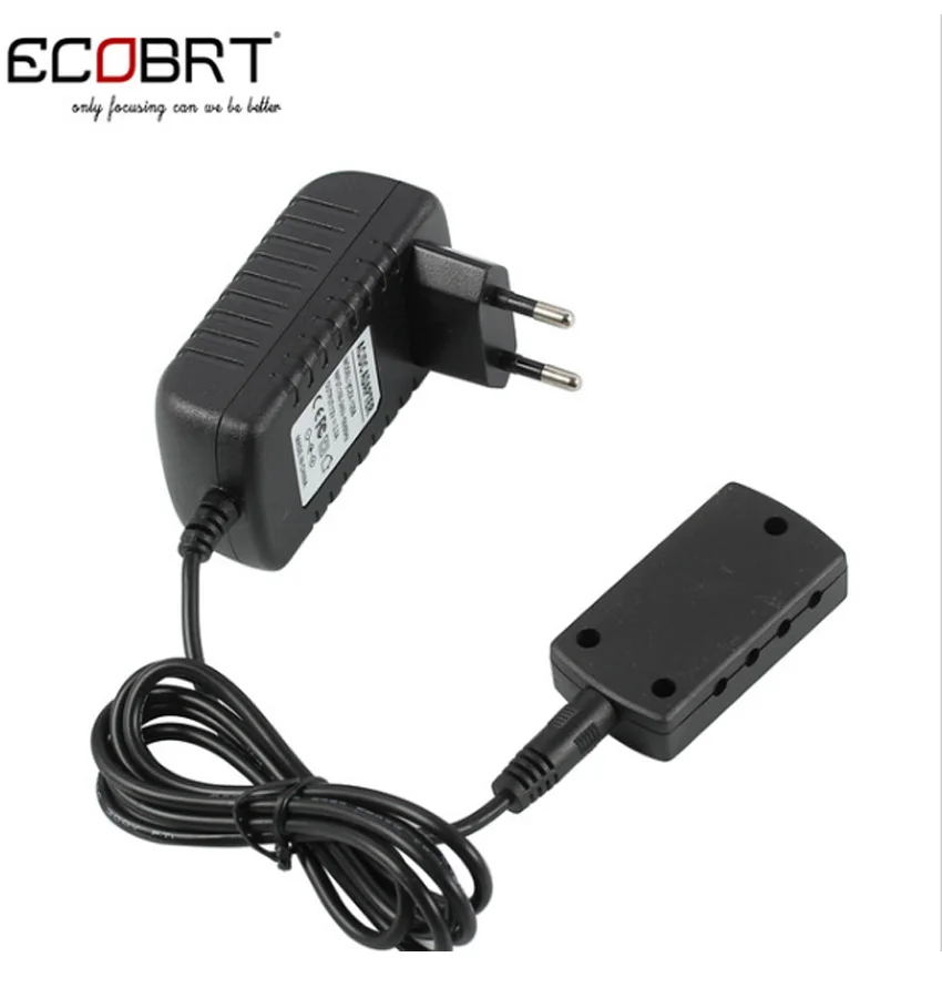 ECOBRT 24 Вт черный светодиодный адаптер питания Черный разветвитель разъем 12 В