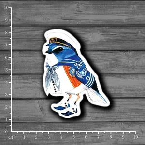 Надменный синий шубер, канцелярские принадлежности, граффити, наклейка для чемодана, декор для альбома, скрапбукинг, наклейка на ноутбук одиночный