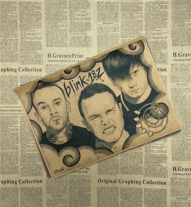 Винтажный Ретро-постер Blink-182 в стиле рок-группы музыки гитары матовая
