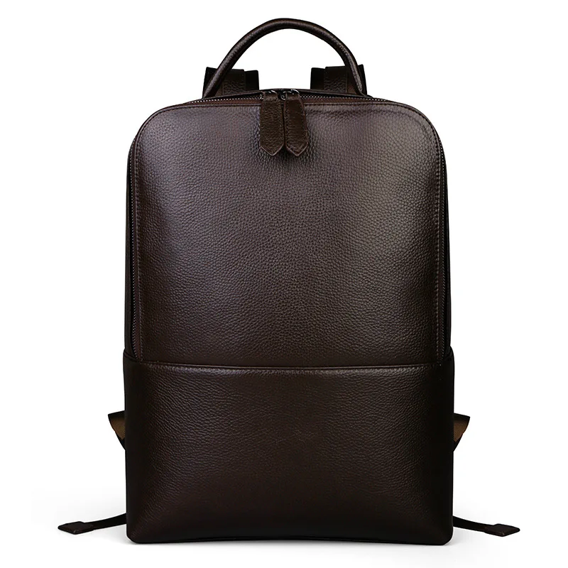 

Men Bag Genuine Leather Men's Backpack Male Natural Leather Laptop Computer Bags Waterproof Travel Bag School Bags Free Shipping