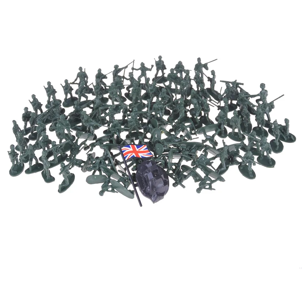100 шт. солдаты армия для мужчин цифры недорогой 3 вида цветов Подарочная игрушка - Фото №1