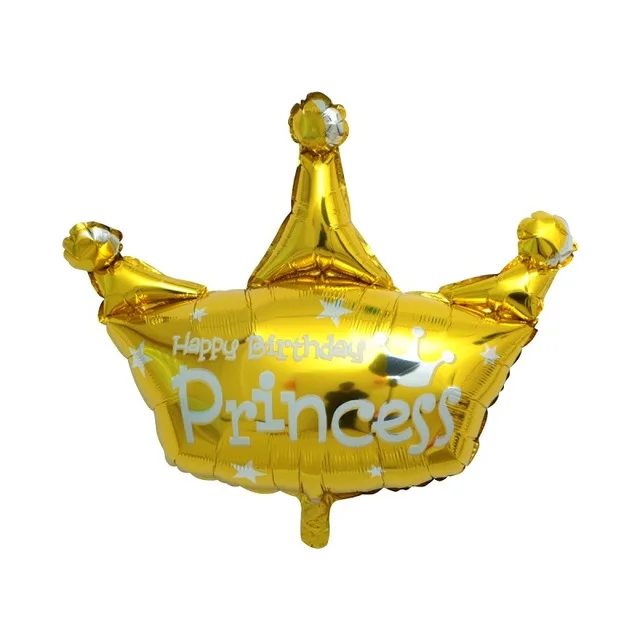 gold princess crown 1 шт. Большие размеры золотые шары из фольги с короной принцесса ребенок душ первый день рождения девичник вечерние украшения фото реквизит - Цвет: gold princess crown