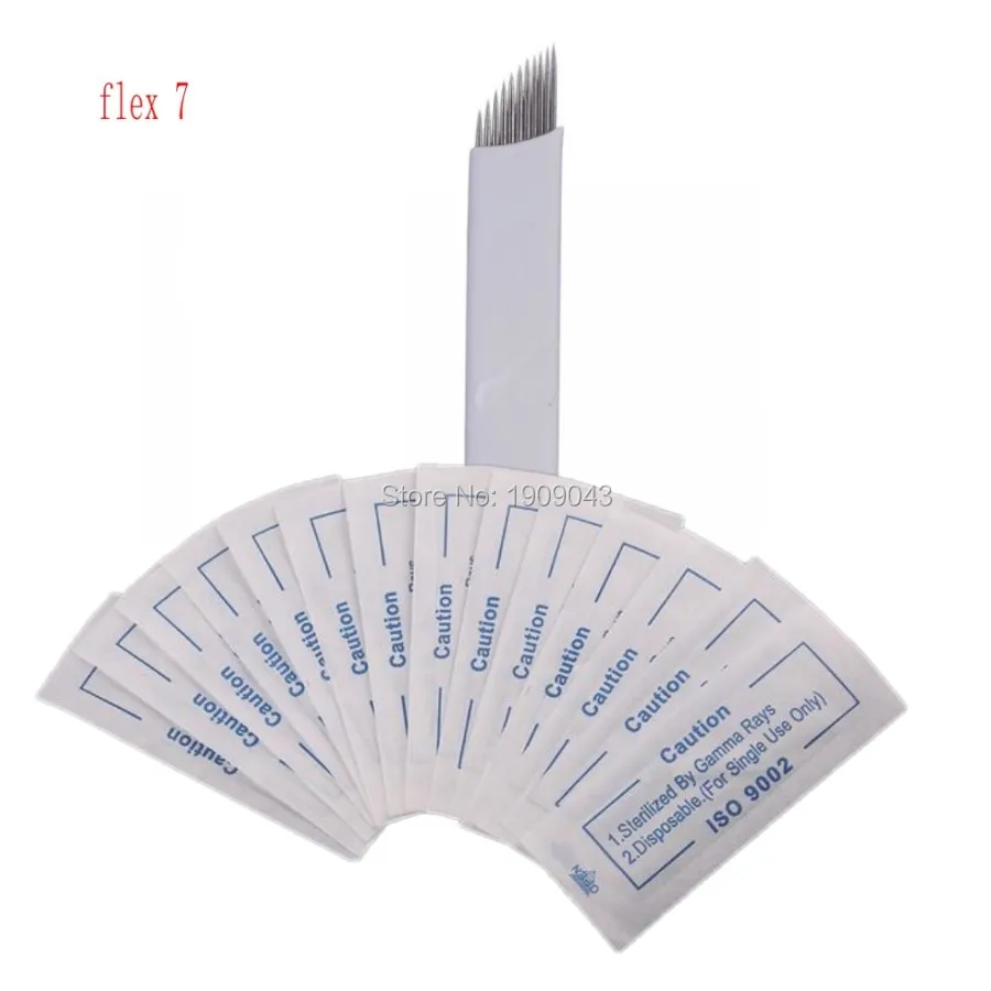 Перманентный макияж 100 шт./лот иглы для бровей микроблейдинг ручные конические