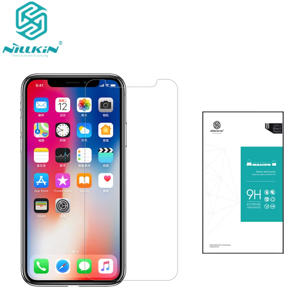 Закаленное стекло NILLKIN Amazing H для Apple iPhone XS защита экрана 9H 0 3 мм стеклянная