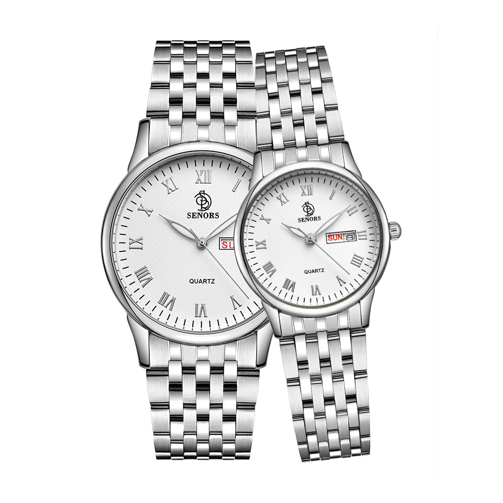 

Часы Senors парные кварцевые, мужские и женские модные часы, мужские часы, женские часы, подарки для влюбленных