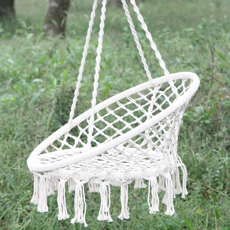 

2018 Nordic Style Portable Round hammock dormitory bedroom kids adult Swinging hanging single chair hammock